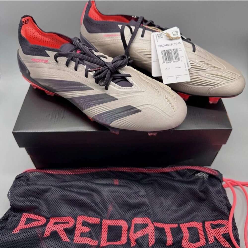 NEW Adidas Predator Elite FG Platinum Metallic Soccer Cleats IF8868 Mens Size 11